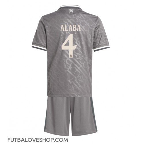 Dres Real Madrid David Alaba #4 Tretina pre deti 2024-25 Krátky Rukáv (+ trenírky)